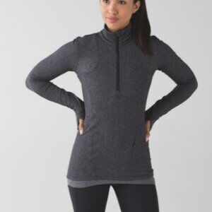 Lululemon Kanto Catch Me 1/2 Zip Pullover Jacket Running Gray Zip‎ Pocket Size 6